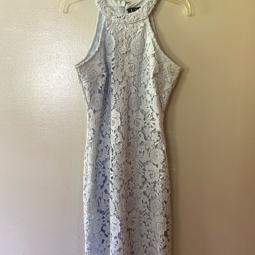 Light Blue Lace Lulu’s Homecoming/Prom Dress